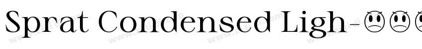 Sprat Condensed Ligh字体转换